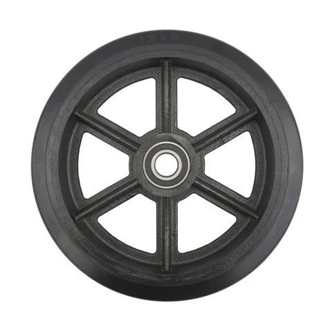 DL95 (K) - Большегрузное колесо без кронштейна 300мм (черная резина, двойной шарикоподш.)